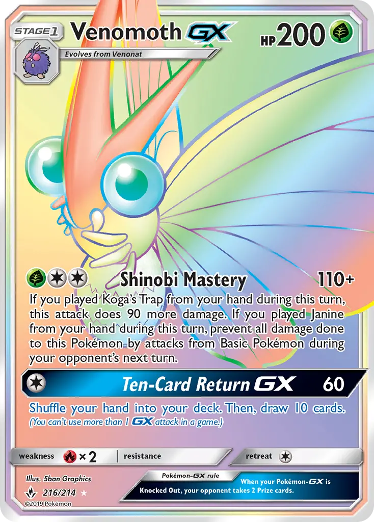 Venomoth GX, Unbroken Bonds 216