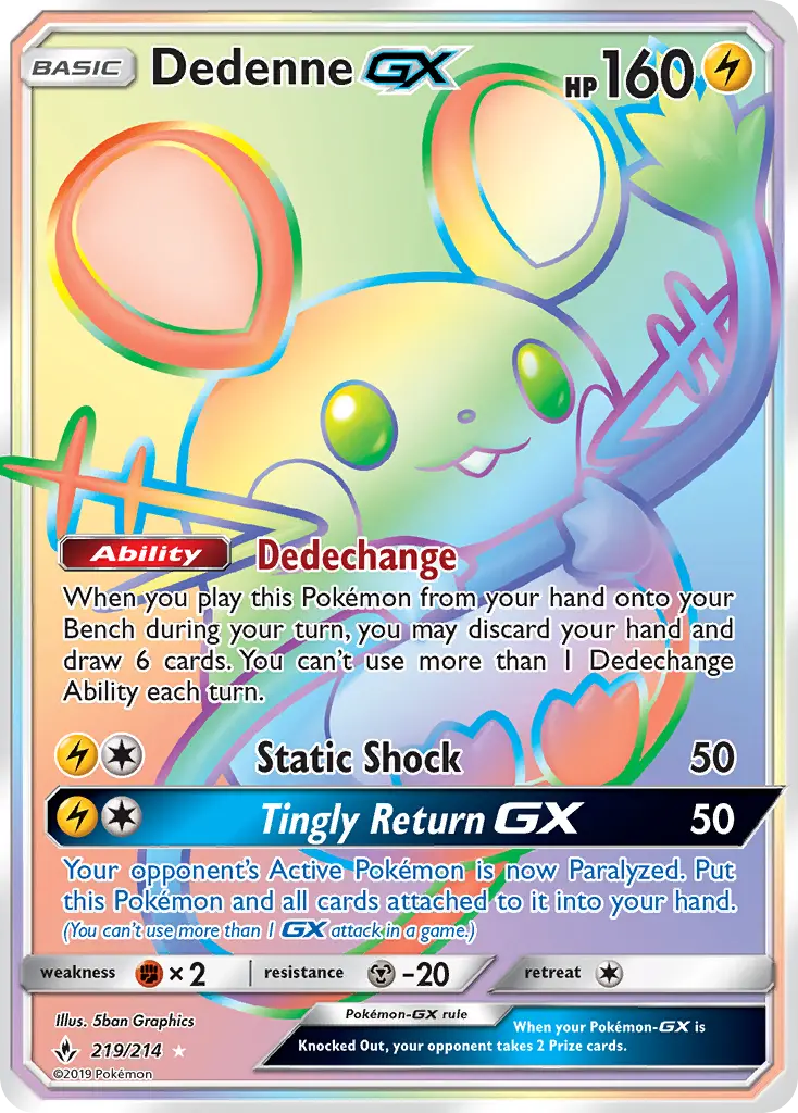Dedenne GX, Unbroken Bonds 219