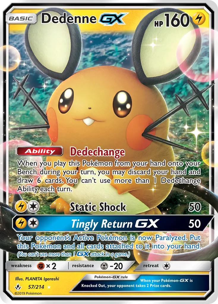 Dedenne GX, Unbroken Bonds 57