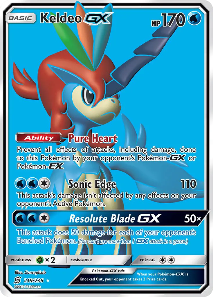 Keldeo GX, Unified Minds 219