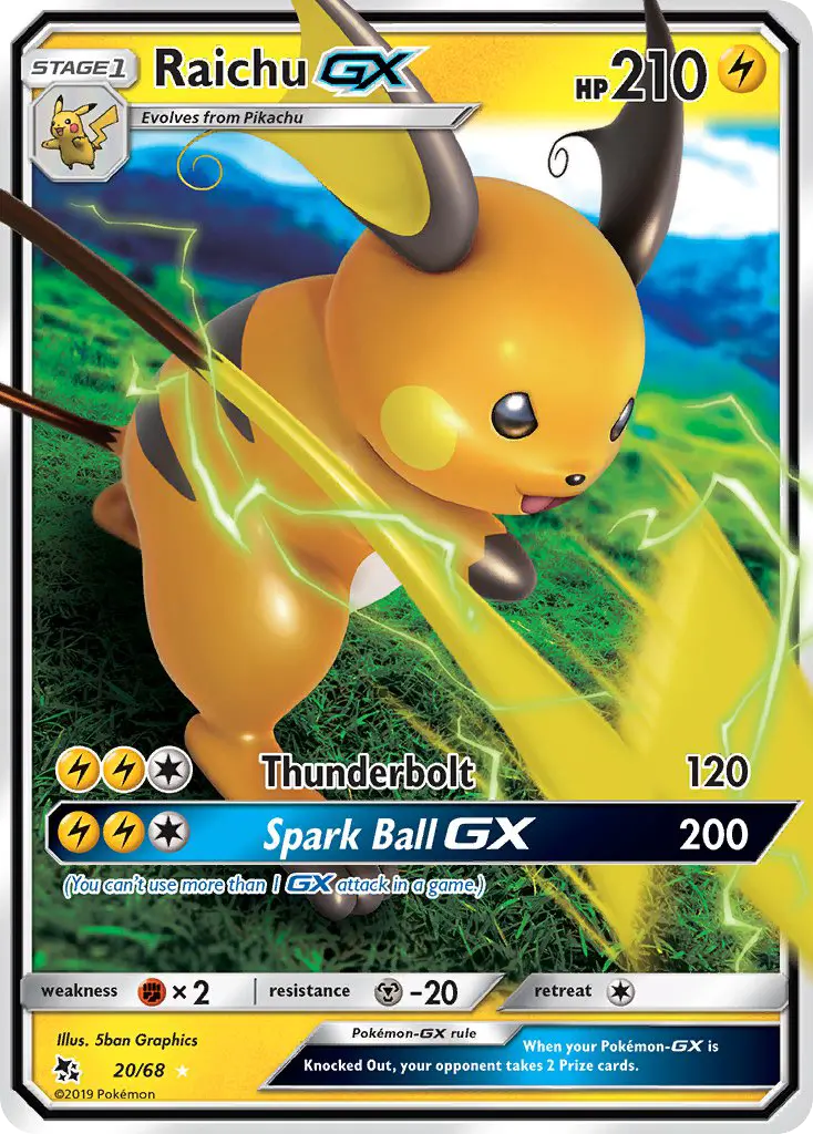 Raichu GX, Hidden Fates 20