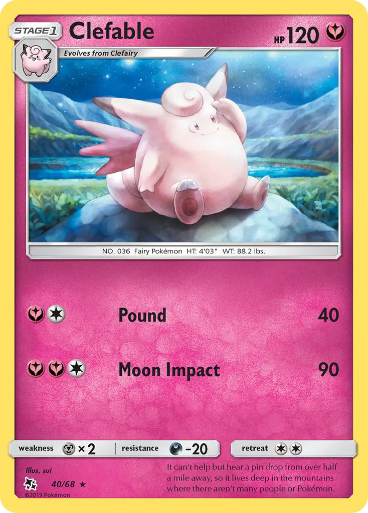 Clefable, Hidden Fates 40