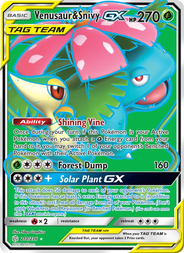 Venusaur & Snivy GX, Cosmic Eclipse 210