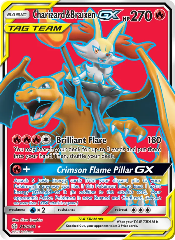 Charizard & Braixen GX, Cosmic Eclipse 212