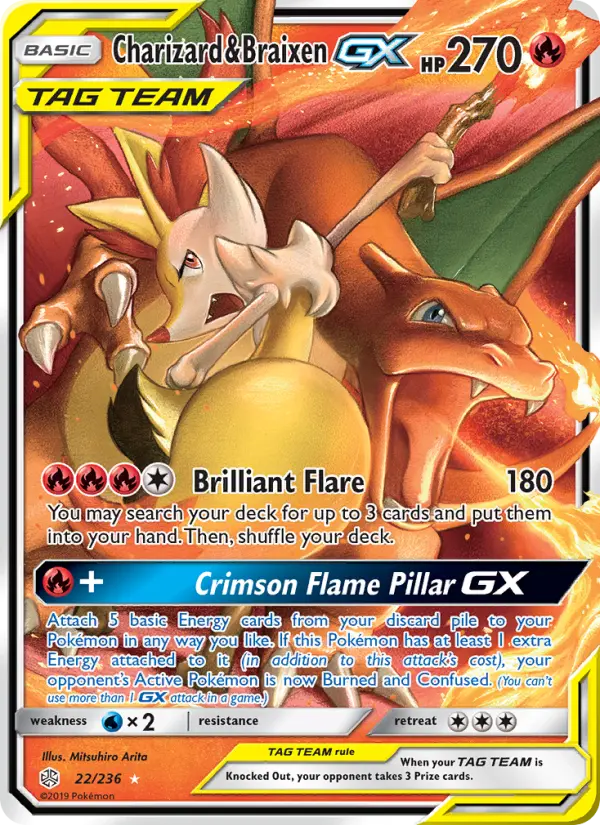 Charizard & Braixen GX, Cosmic Eclipse 22