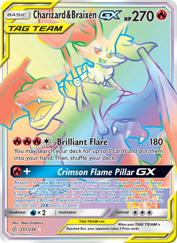 Charizard & Braixen GX, Cosmic Eclipse 251