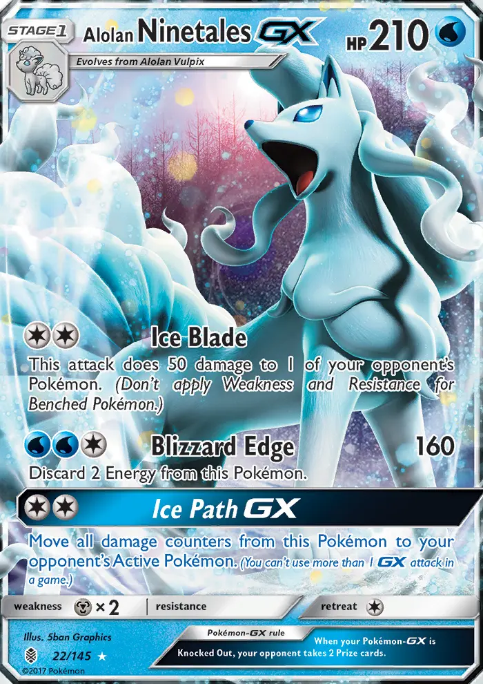 Alolan Ninetales GX, Guardians Rising 22