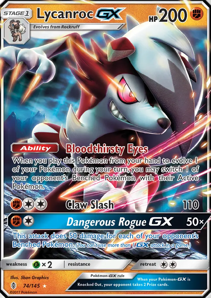 Lycanroc GX, Guardians Rising 74