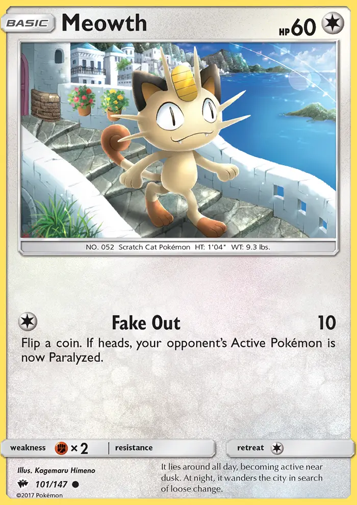 Meowth, Burning Shadows 101