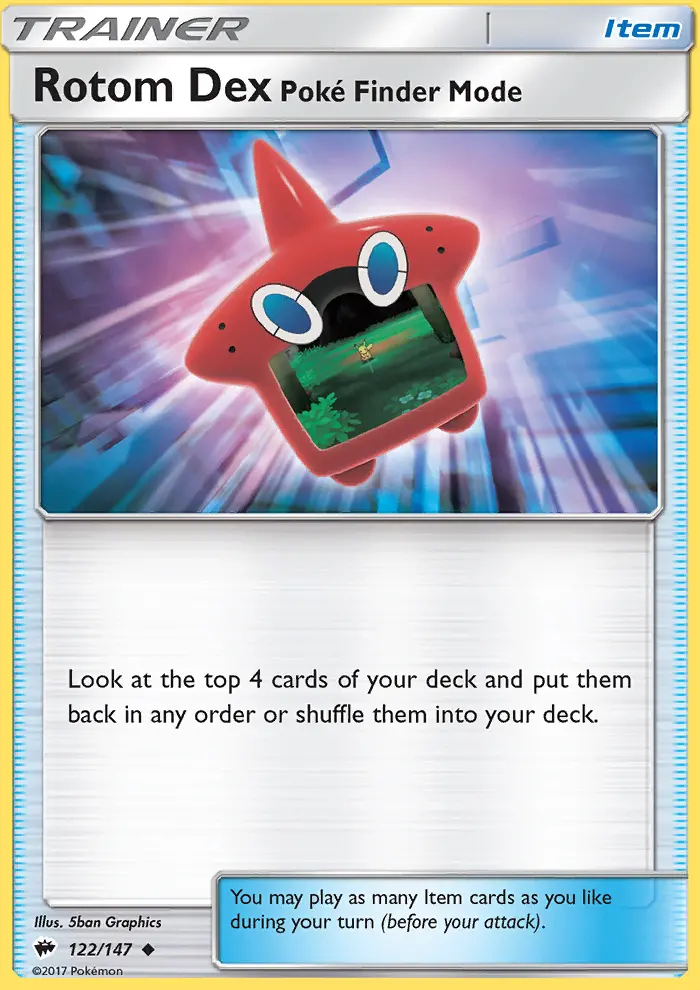 Rotom Dex—Poké Finder Mode, Burning Shadows 122