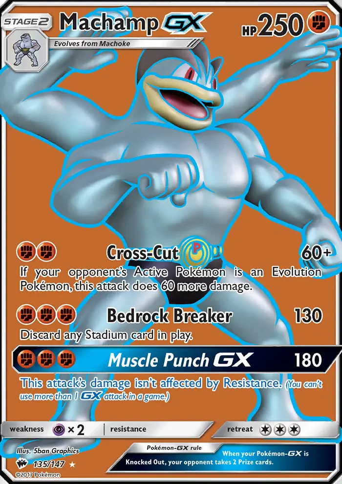 Machamp GX, Burning Shadows 135