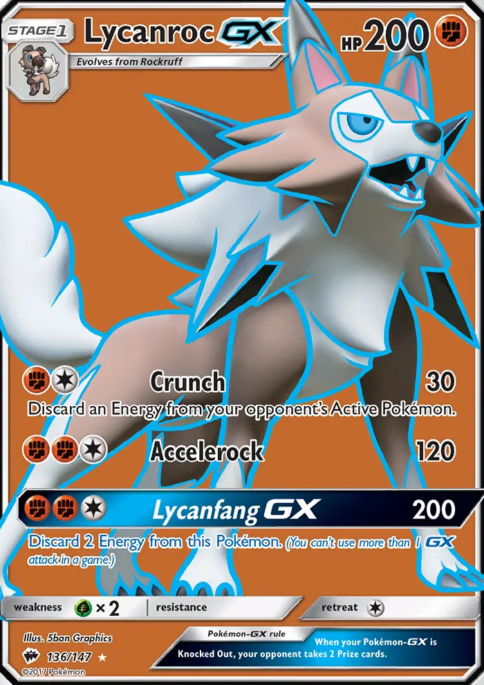 Lycanroc GX, Burning Shadows 136
