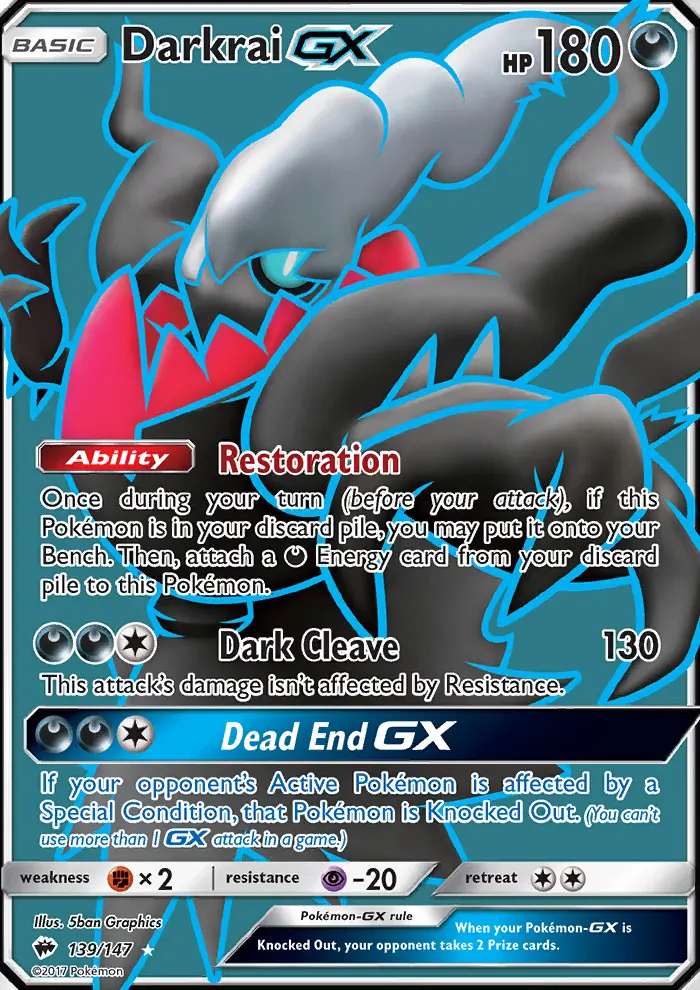 Darkrai GX, Burning Shadows 139
