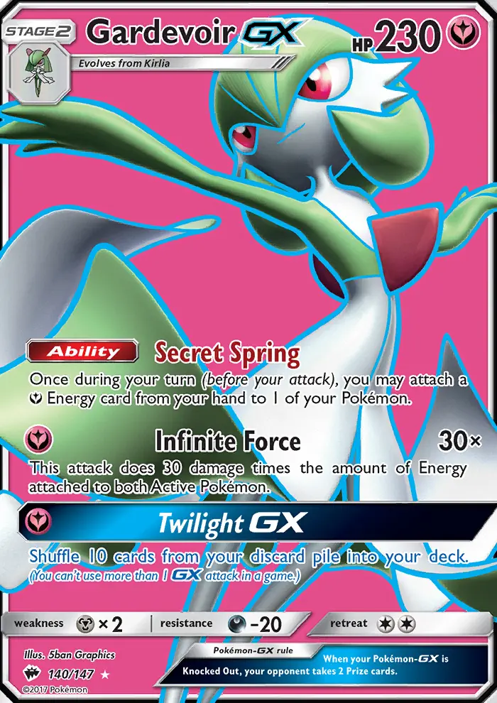 Gardevoir GX, Burning Shadows 140
