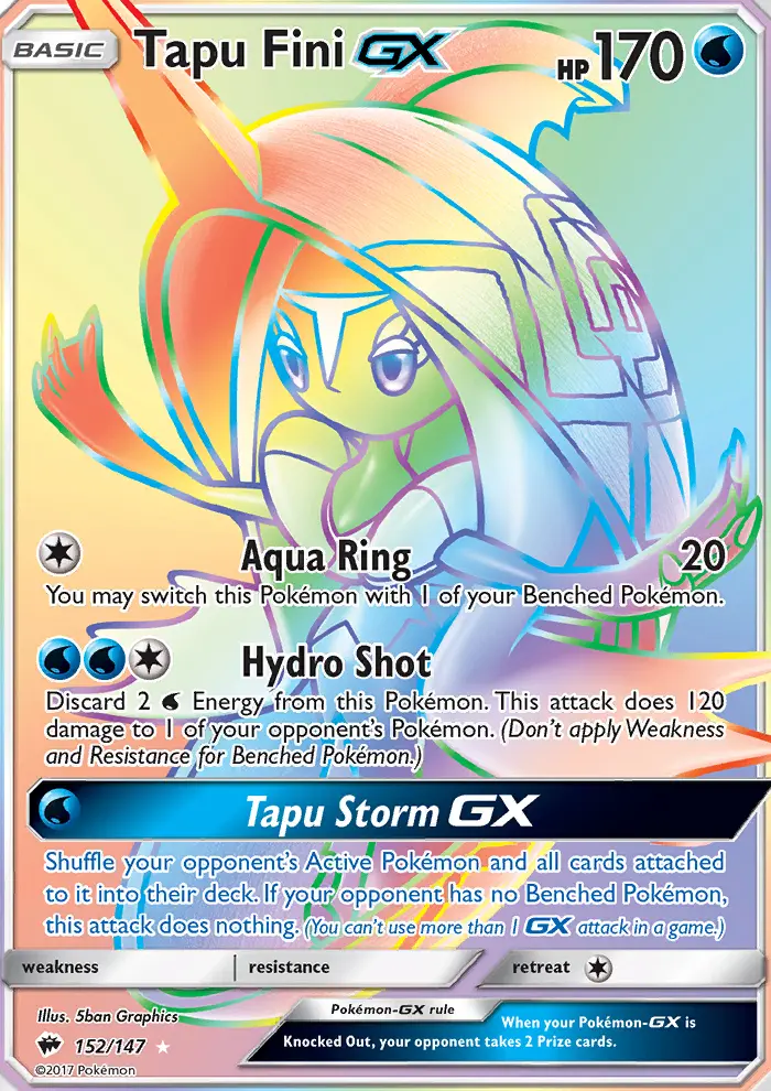 Tapu Fini GX, Burning Shadows 152