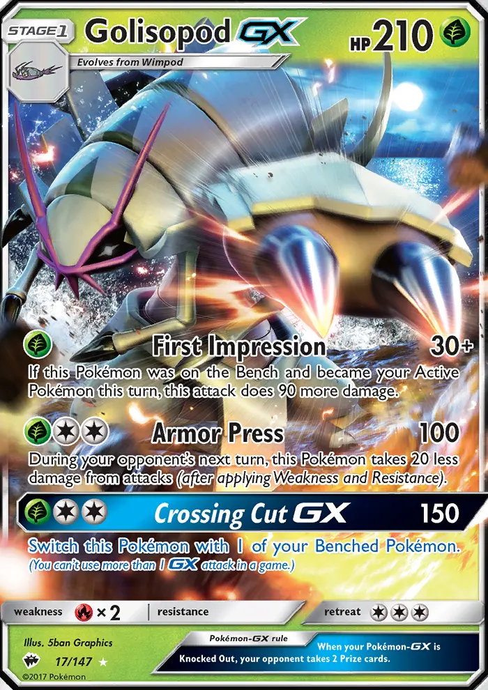 Golisopod GX, Burning Shadows 17