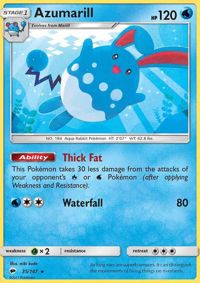 Azumarill, Burning Shadows 35
