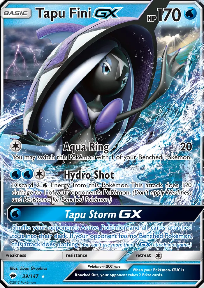 Tapu Fini GX, Burning Shadows 39