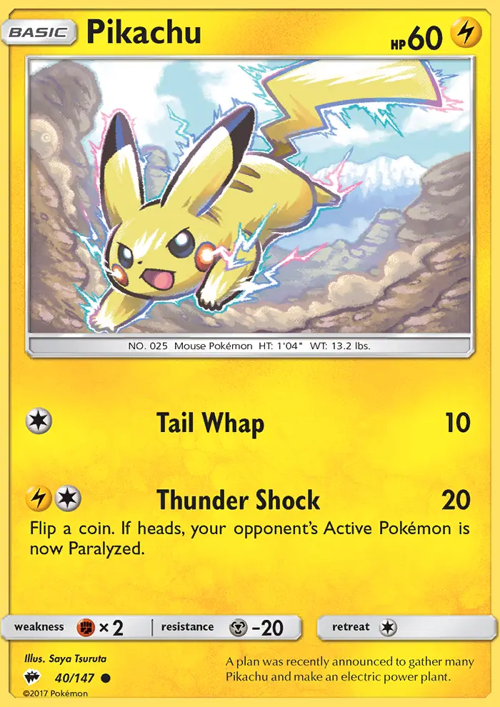 Pikachu, Burning Shadows 40