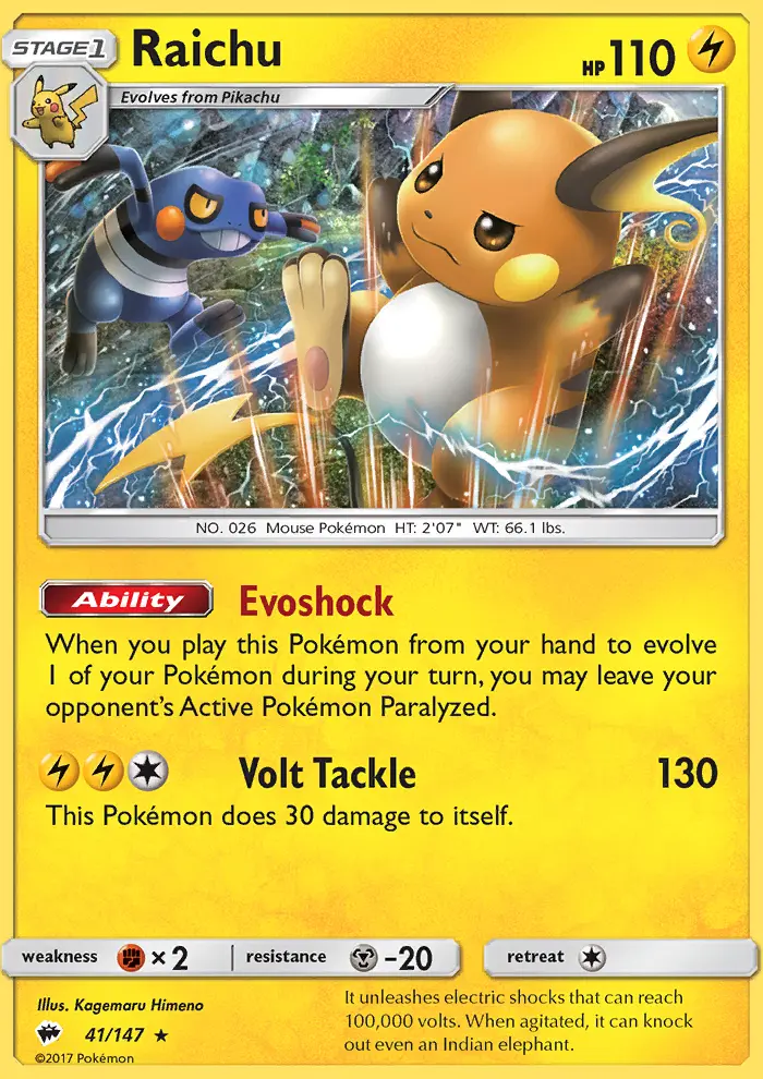 Raichu, Burning Shadows 41