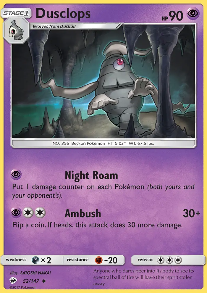 Dusclops, Burning Shadows 52