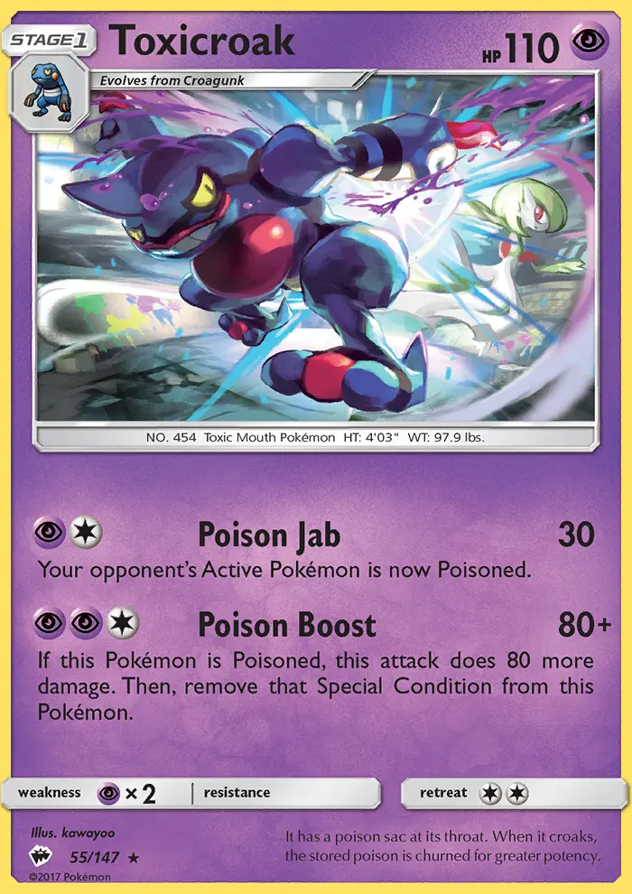 Toxicroak, Burning Shadows 55