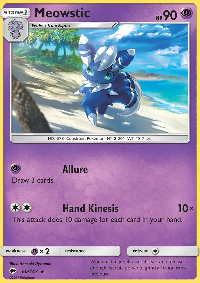 Meowstic, Burning Shadows 60