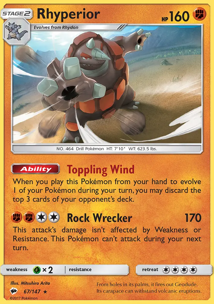 Rhyperior, Burning Shadows 67