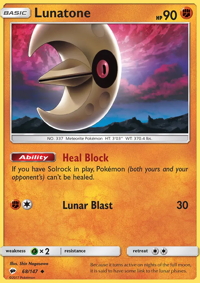 Lunatone, Burning Shadows 68