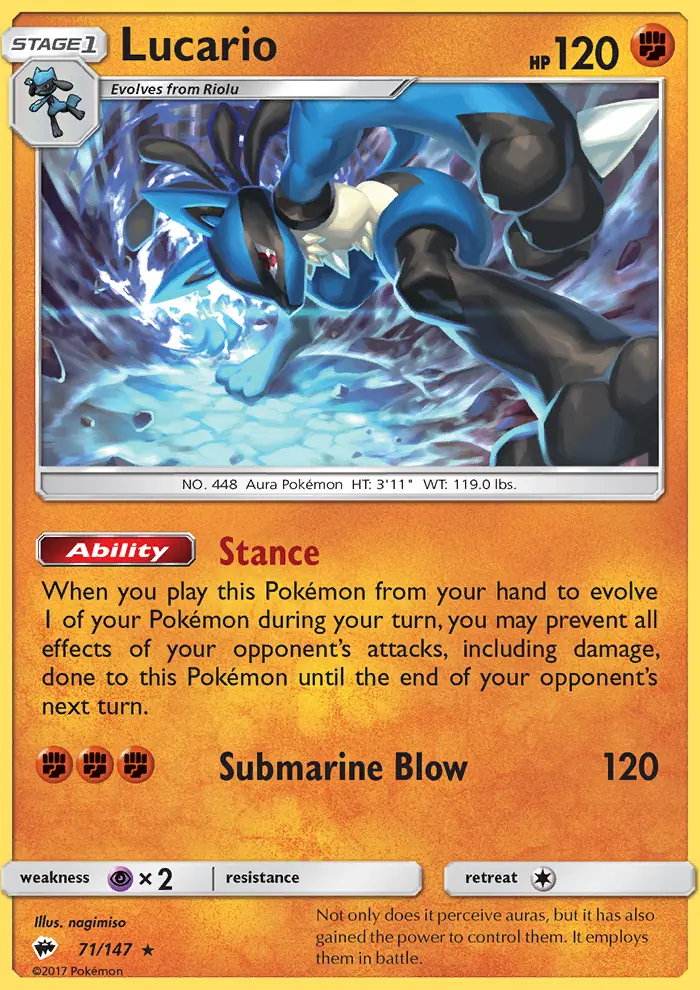 Lucario, Burning Shadows 71