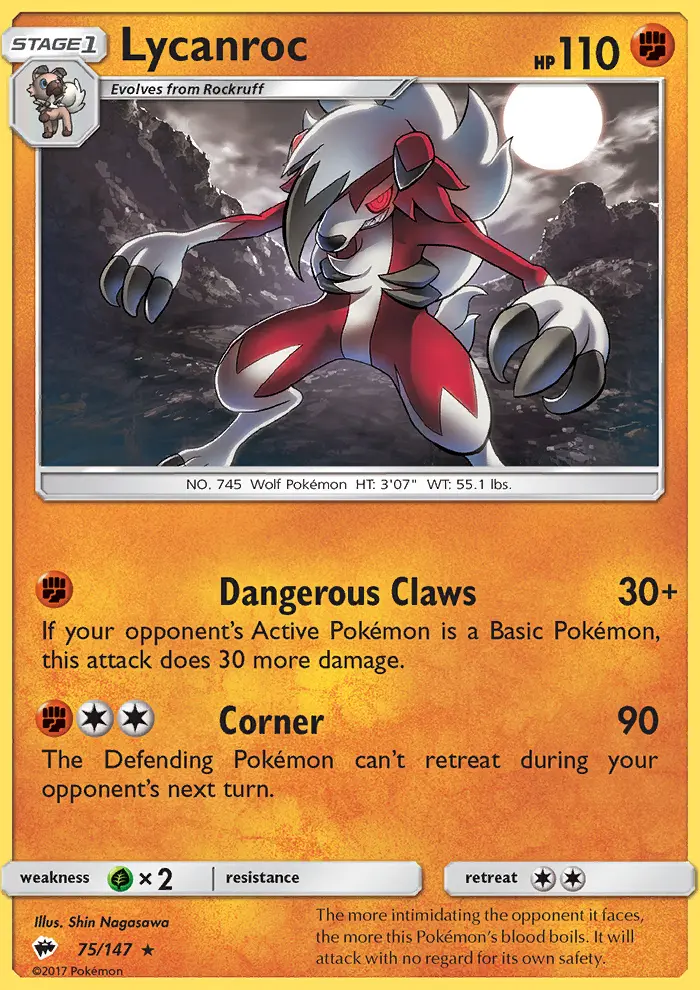 Lycanroc, Burning Shadows 75