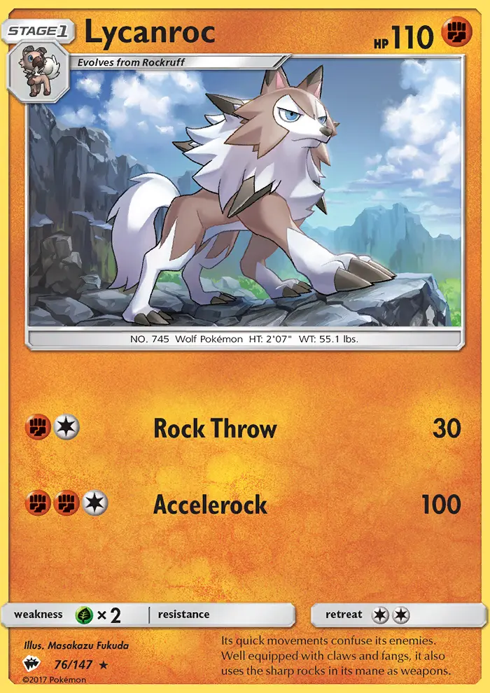 Lycanroc, Burning Shadows 76