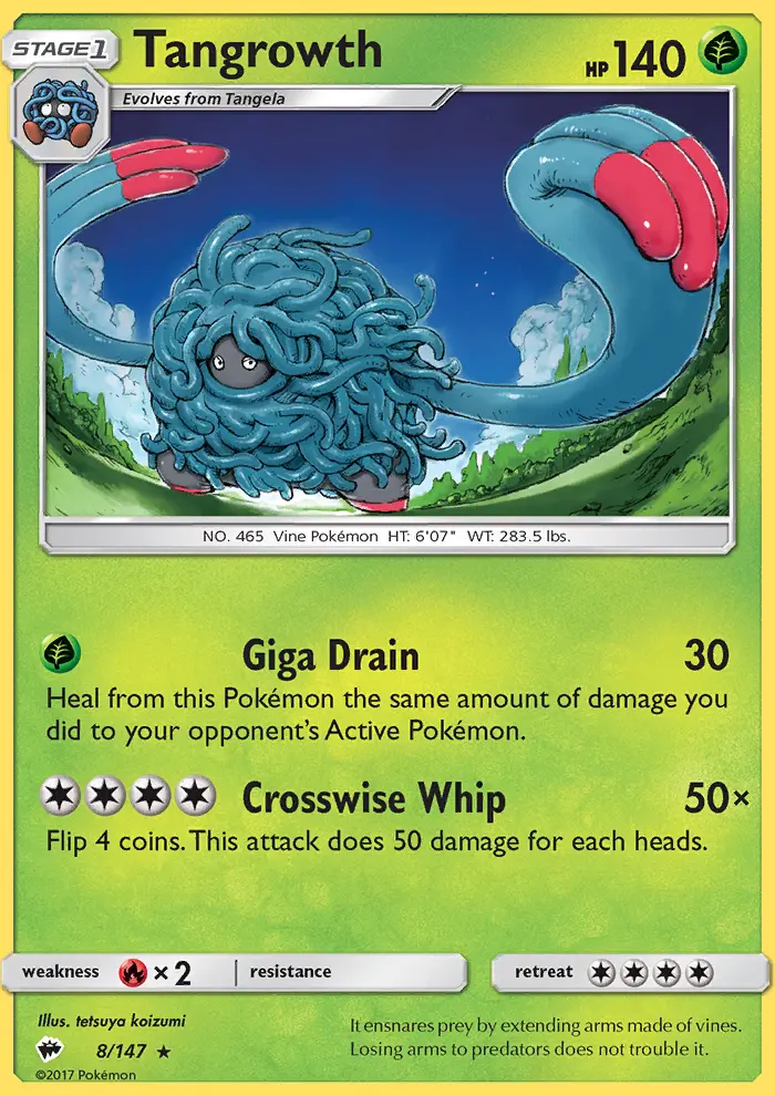 Tangrowth, Burning Shadows 8