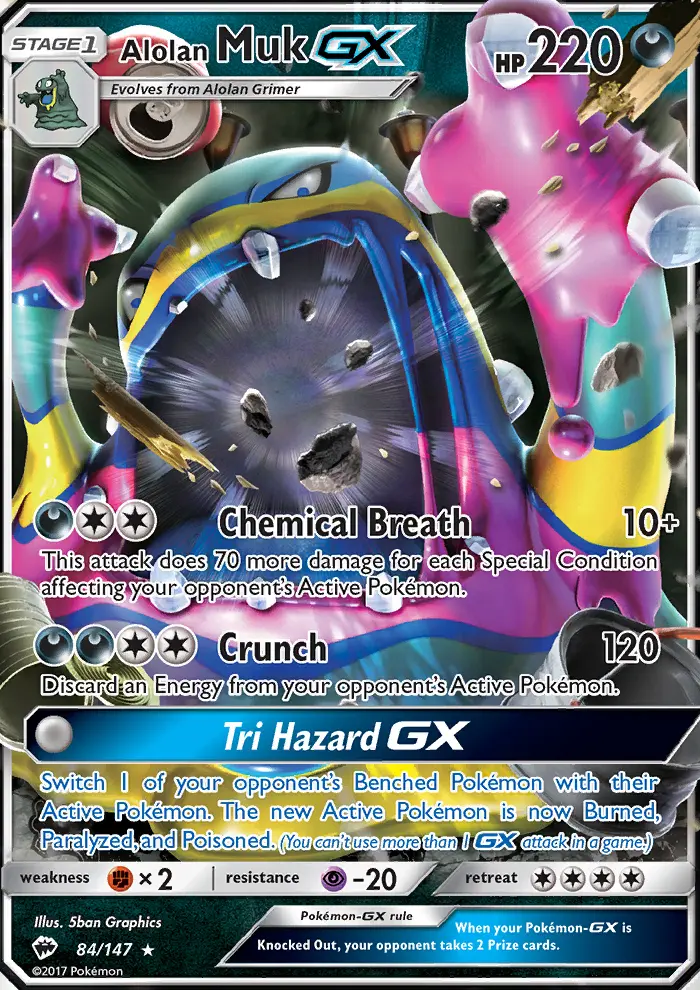 Alolan Muk GX, Burning Shadows 84