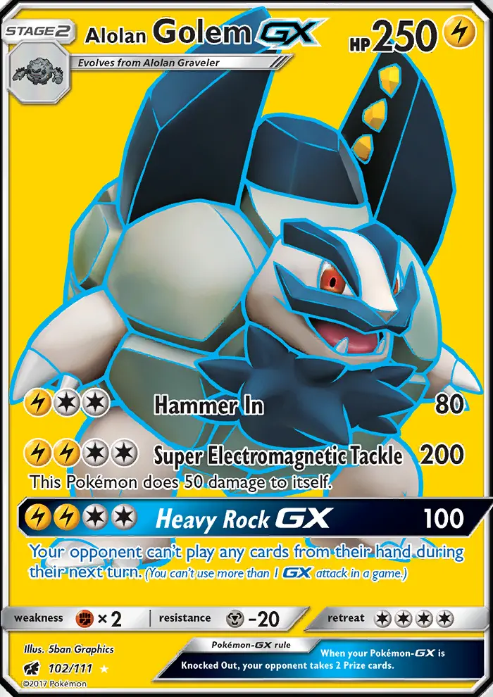 Alolan Golem GX, Crimson Invasion 102