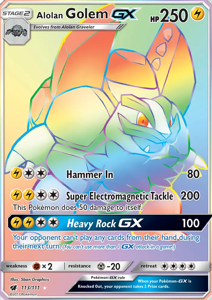 Alolan Golem GX, Crimson Invasion 113