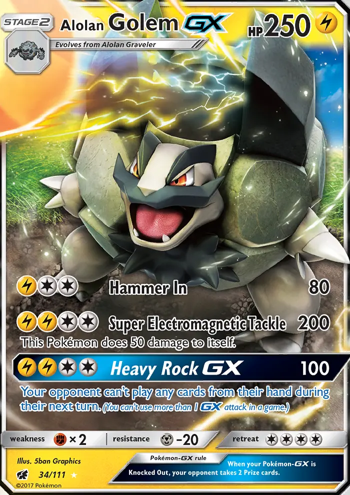 Alolan Golem GX, Crimson Invasion 34
