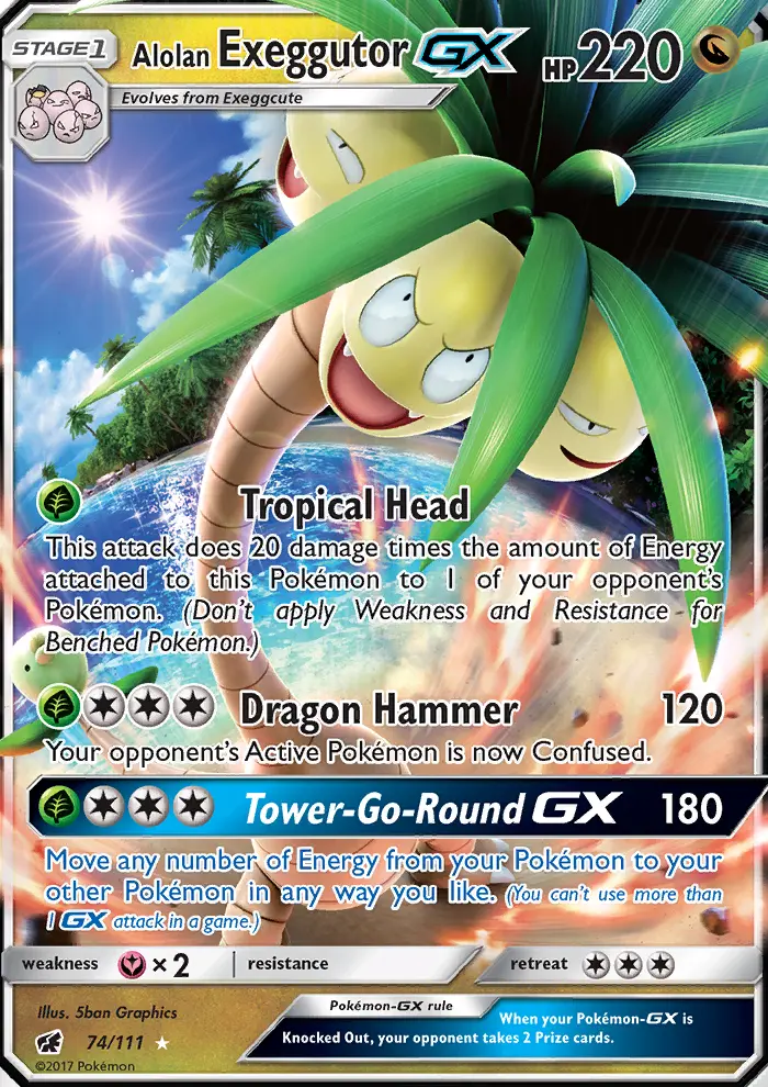 Alolan Exeggutor GX, Crimson Invasion 74