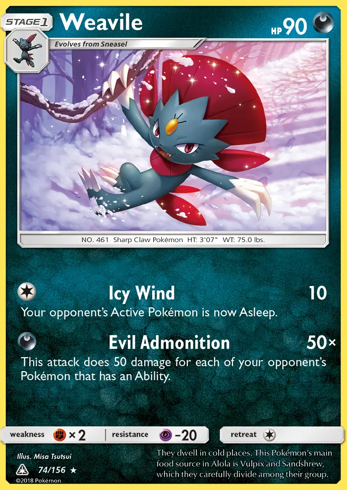 Weavile, Ultra Prism 74