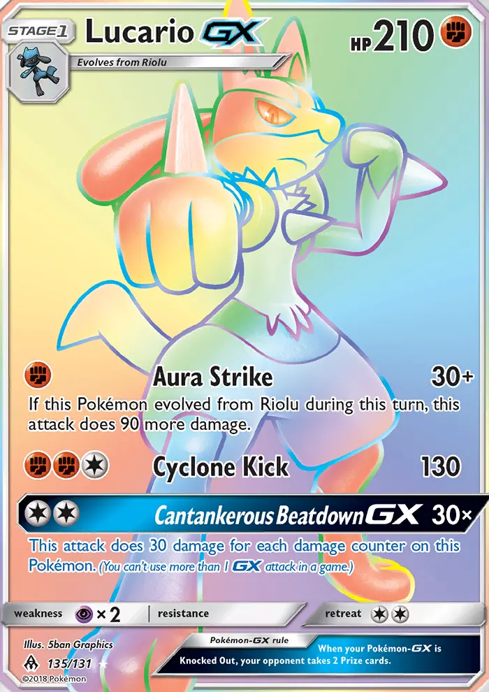 Lucario GX, Forbidden Light 135