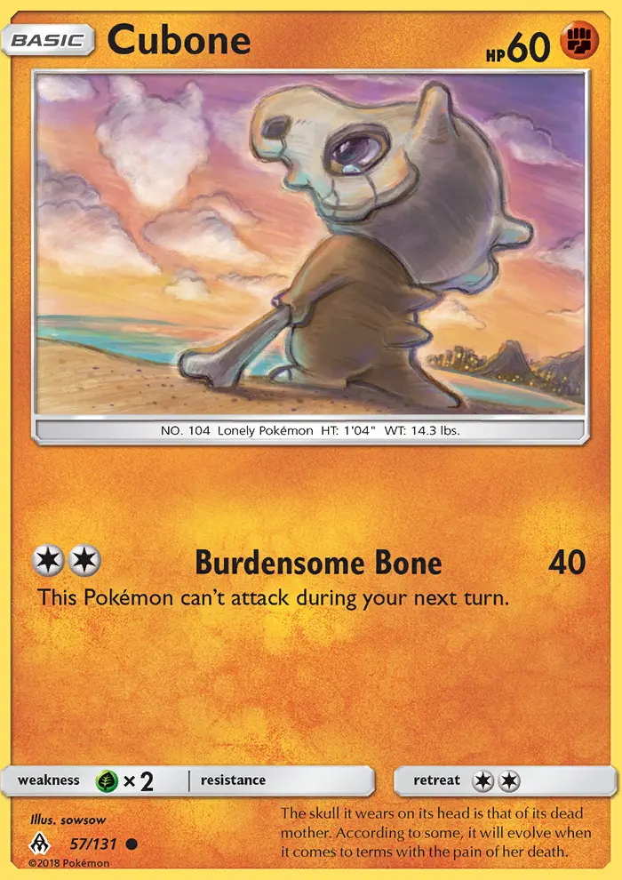 Cubone, Forbidden Light 57