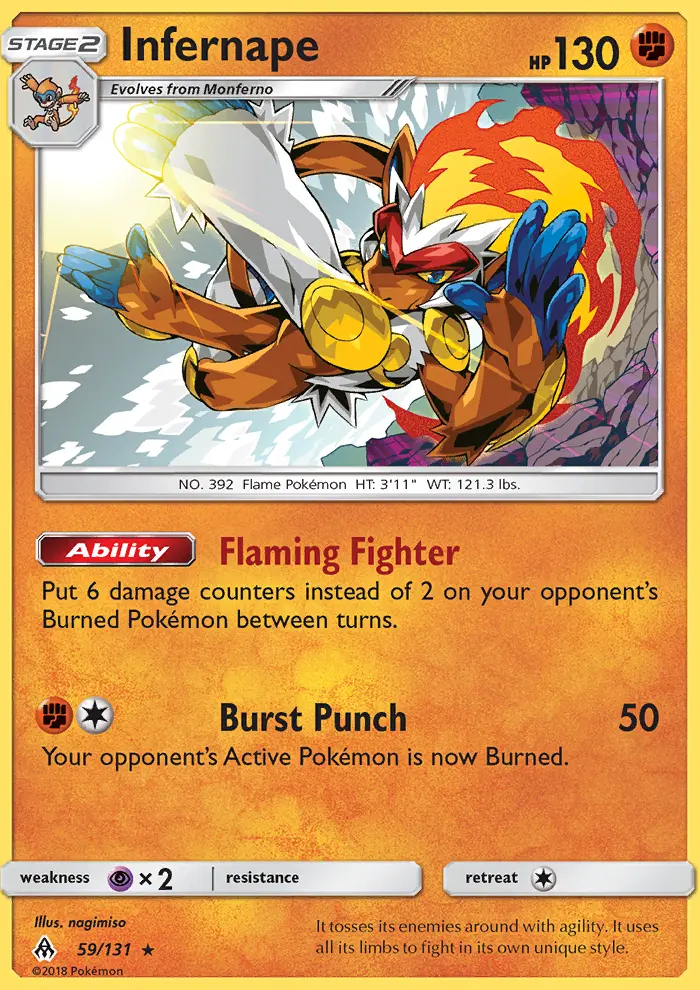 Infernape, Forbidden Light 59