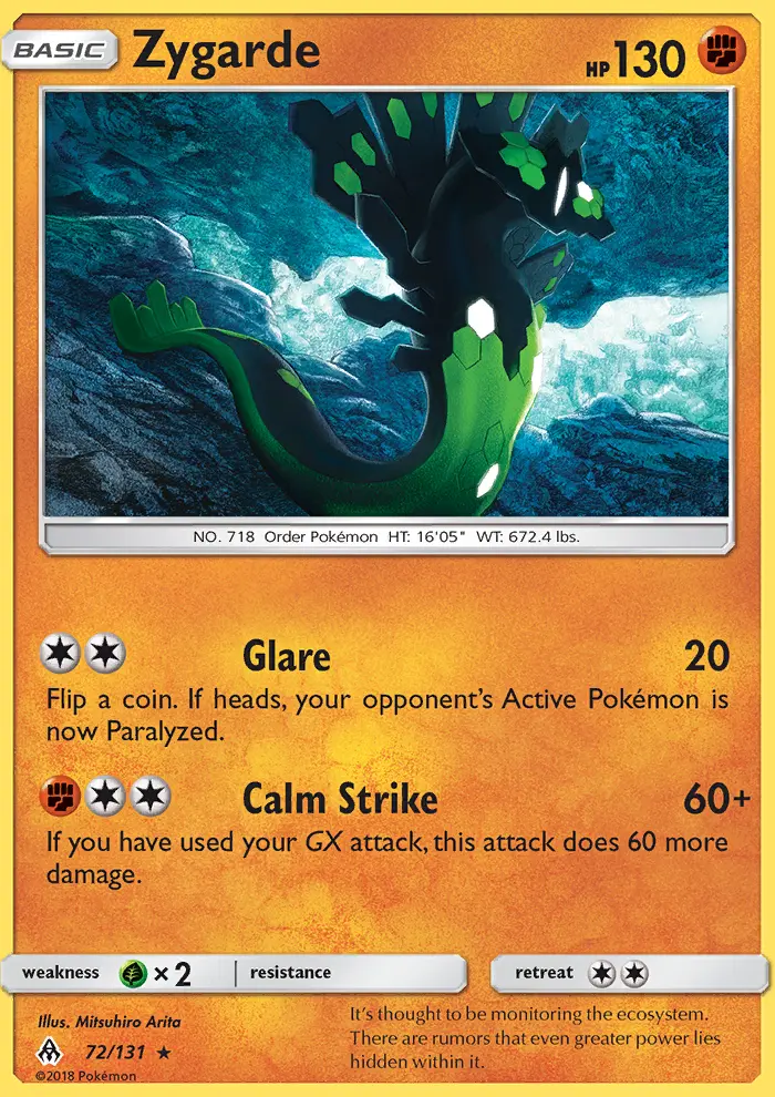 Zygarde, Forbidden Light 72