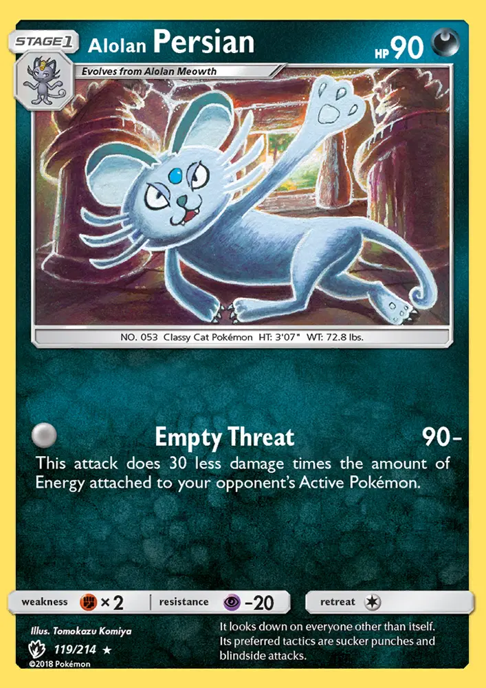 Alolan Persian, Lost Thunder 119