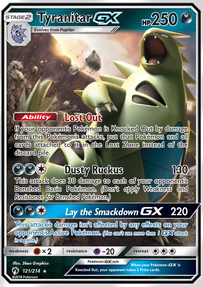 Tyranitar GX, Lost Thunder 121