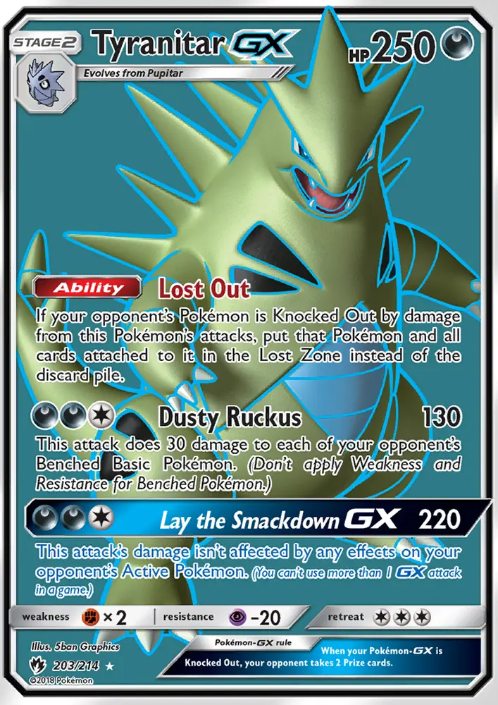 Tyranitar GX, Lost Thunder 203