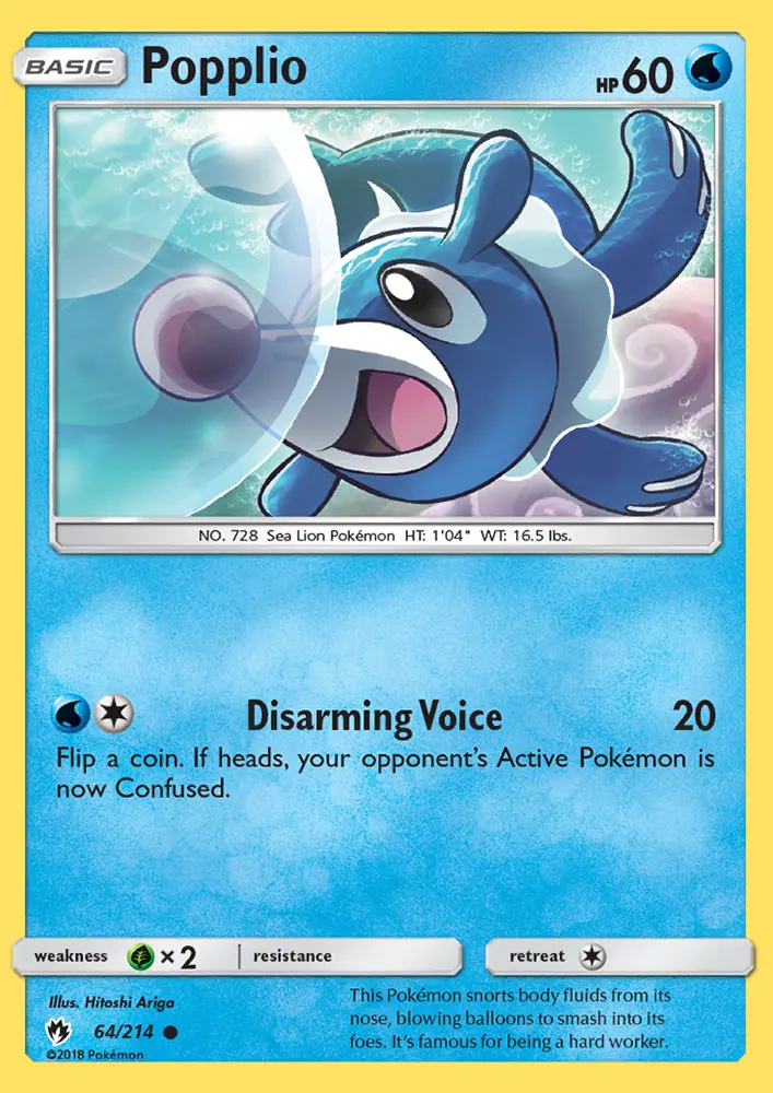 Popplio, Lost Thunder 64