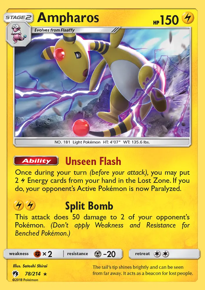 Ampharos, Lost Thunder 78