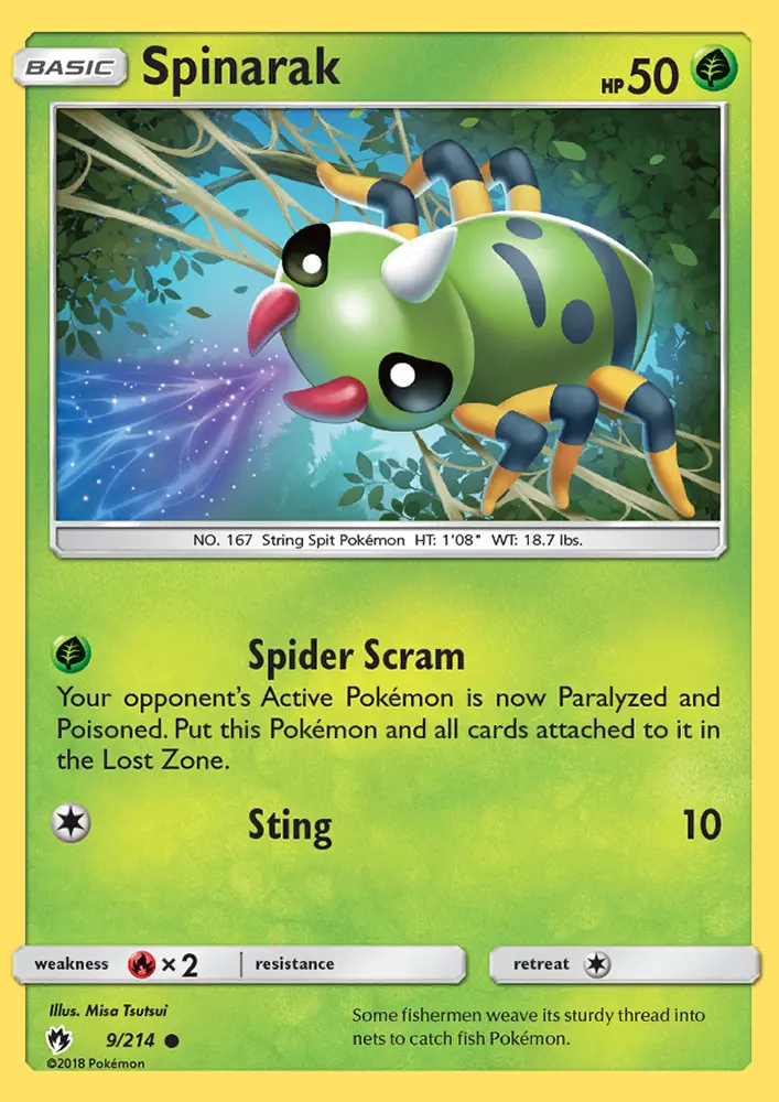 Spinarak, Lost Thunder 9