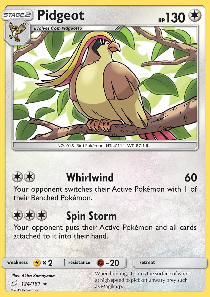 Pidgeot, Team Up 124